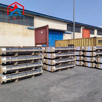 Dia 75mm-700mm L1800-2700mm UHP HP RP Elektrodo De Grafito Grafietelektrode Met 4tpi 4tpil Nippel Voor Eaf Lf