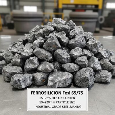 Ferrosilicium FeSi 65/75 Silicium ijzerlegering met een siliciumgehalte van 65­75% en een deeltjesgrootte van 10­220 mm voor industriële staalproductie