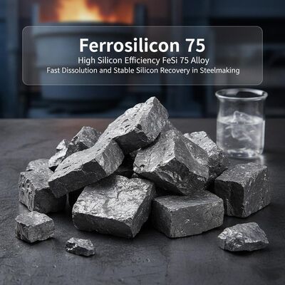 Ferrosilicium 75 Hoog silicium-efficiëntie FeSi 75 legering voor snelle ontbinding en stabiele siliciumherwinning in de staalindustrie
