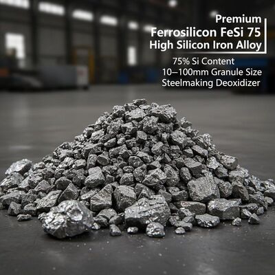 Premium Ferrosilicium FeSi 75 Hoge silicium ijzerlegering met 75% siliciumgehalte en 10 ̊100 mm korrelgrootte voor deoxiderende stoffen voor de staalindustrie