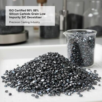 ISO gecertificeerd 90% 88% zuiverheid lage onzuiverheid siliciumcarbide korrel voor precisie gieten