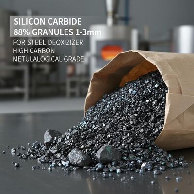1-3mm Hoog Koolstof Siliciumcarbide Korrels SiC 88 voor Efficiënte Staal Deoxidizer in Metallurgische Toepassingen