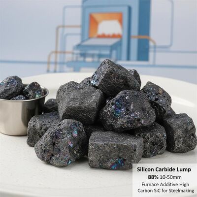 88% Zuiverheid Siliciumcarbide Klont 10-50mm voor Staalmakerij Deoxidizer en Oven Additief