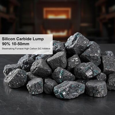 Hoge zuiverheid 90% siliciumcarbide blok 10-50 mm voor additief voor de staalindustrie