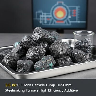 88% zuiverheid Siliciumcarbide klomp 10-50 mm voor hoge efficiëntie staalproductie additief